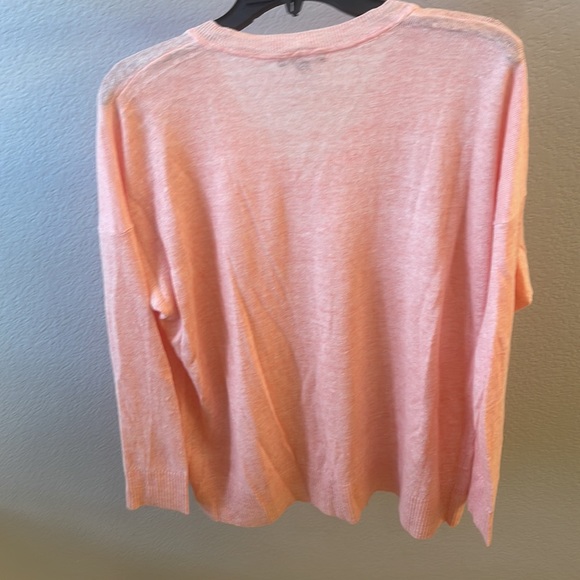 Eileen Fisher Long Sleeve Sweater Salmon - Picture 3 of 3